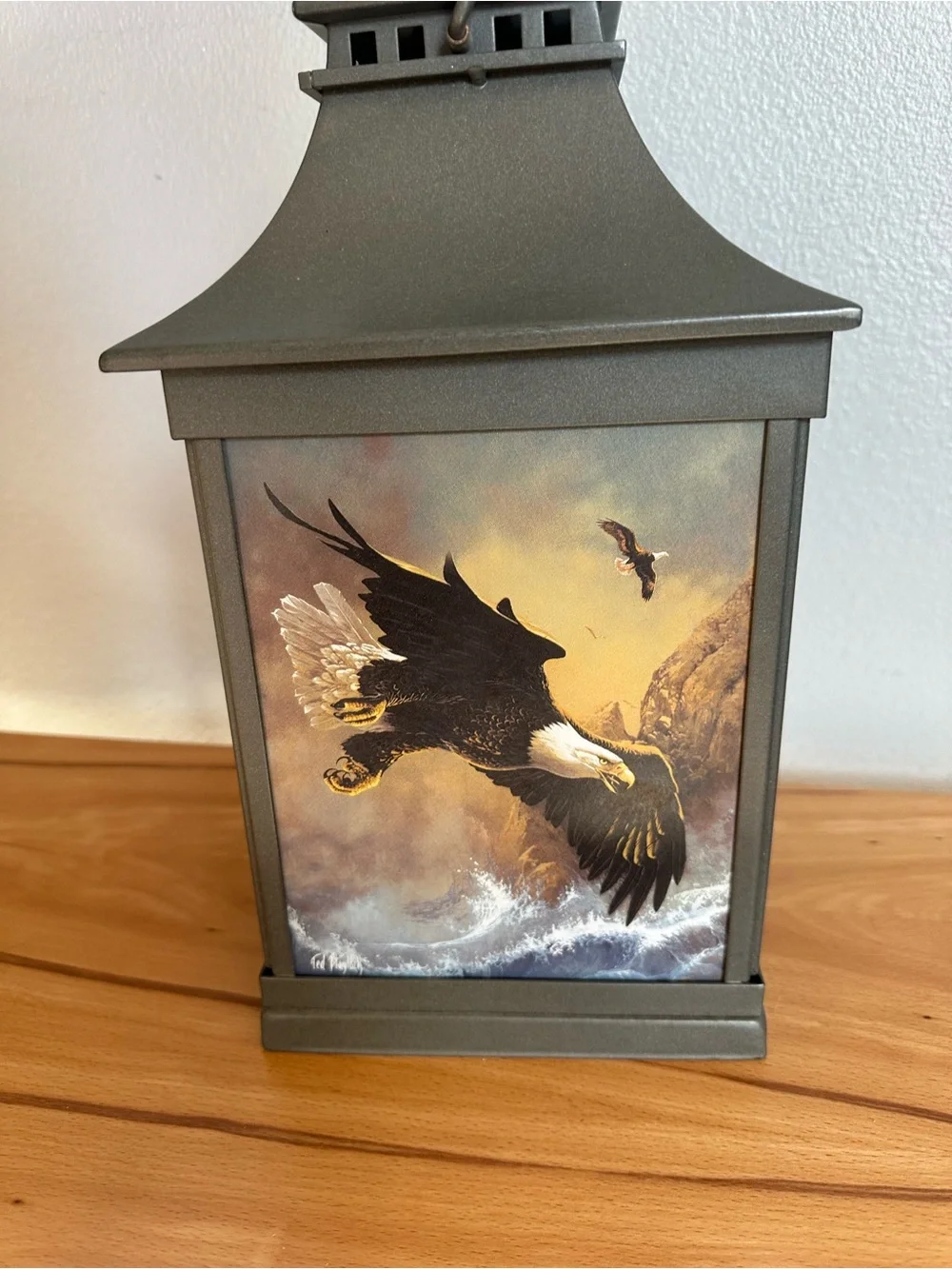 Ted Blaylock Bald Eagle Decorative Lantern Wildlife Cabin Decor Collectible